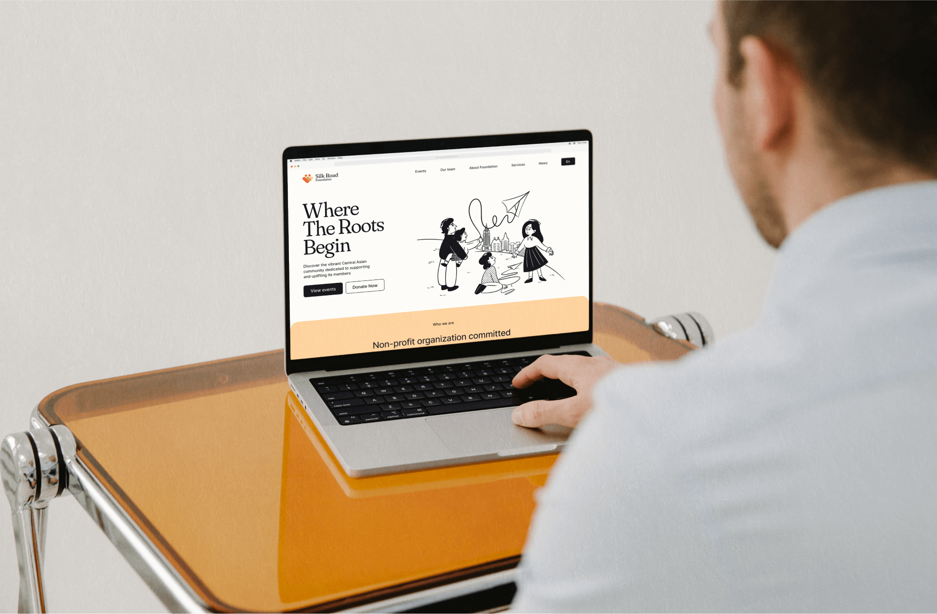 Silk Road Foundation: Logo and message, 1